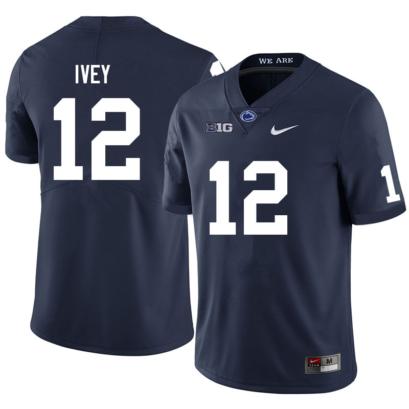 Men #12 Anthony Ivey Penn State Nittany Lions College Football Jerseys Sale-Navy